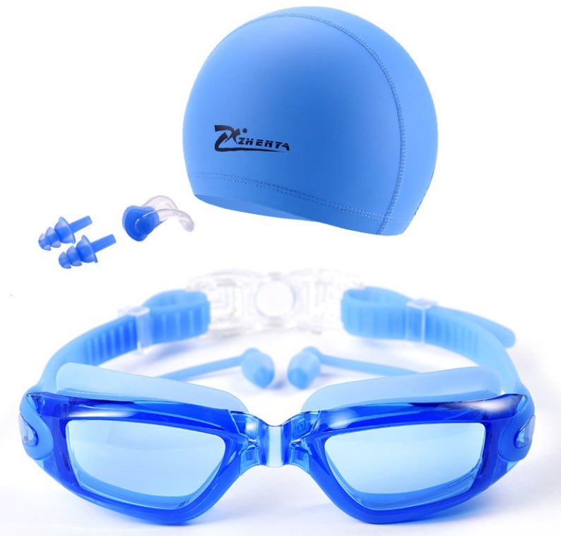 Anti-fog large-frame electroplated diving goggles