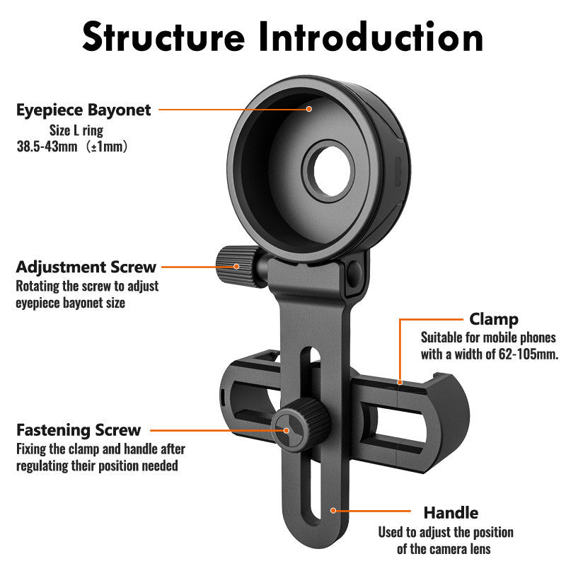 Telescope Mobile Phone Holder Camera Clip Telescope Universal