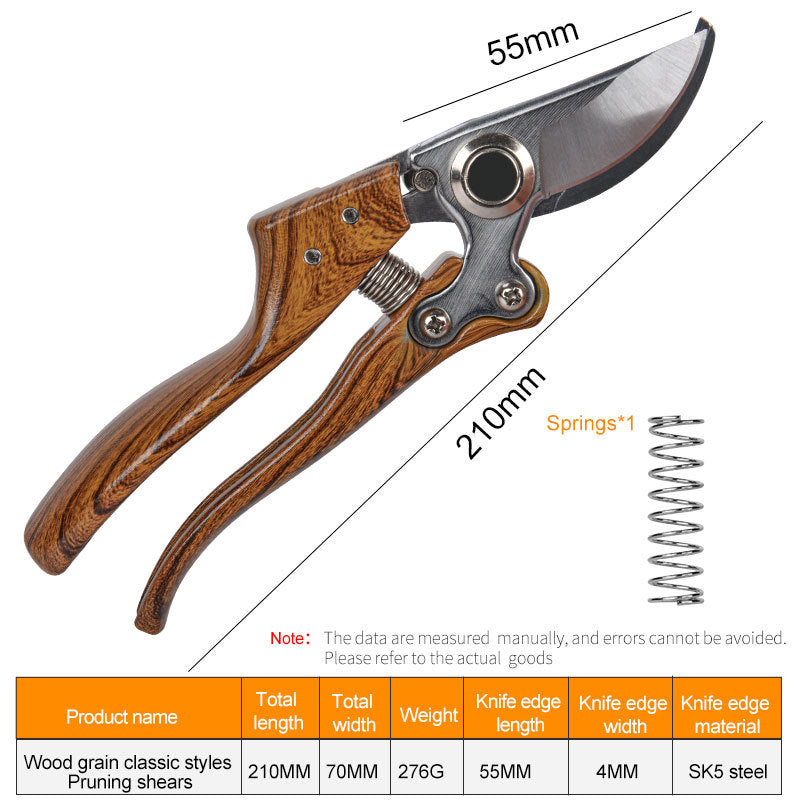 Professional Pruning Shears for Gardening with SK5 Cutting Steel and Ergonomic Design