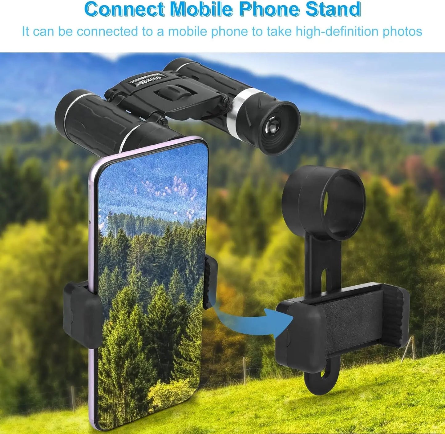 Kompaktes Zoom-Fernglas für Jagd, Camping, Konzerte und Vogelbeobachtung