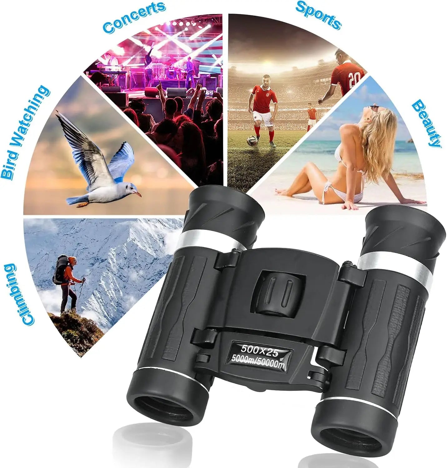 Kompaktes Zoom-Fernglas für Jagd, Camping, Konzerte und Vogelbeobachtung