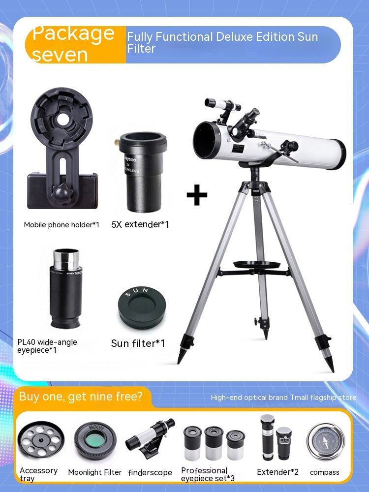 F76700 Star Viewing Large Caliber Professional High Magnification Telescope