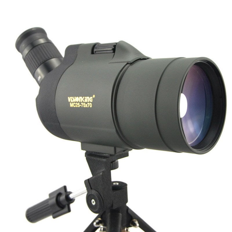Telescope with 75x Zoom – Large 70mm Lens & BAK4 Prisms for Crystal-Clear Images (Includes Tripod & Case)