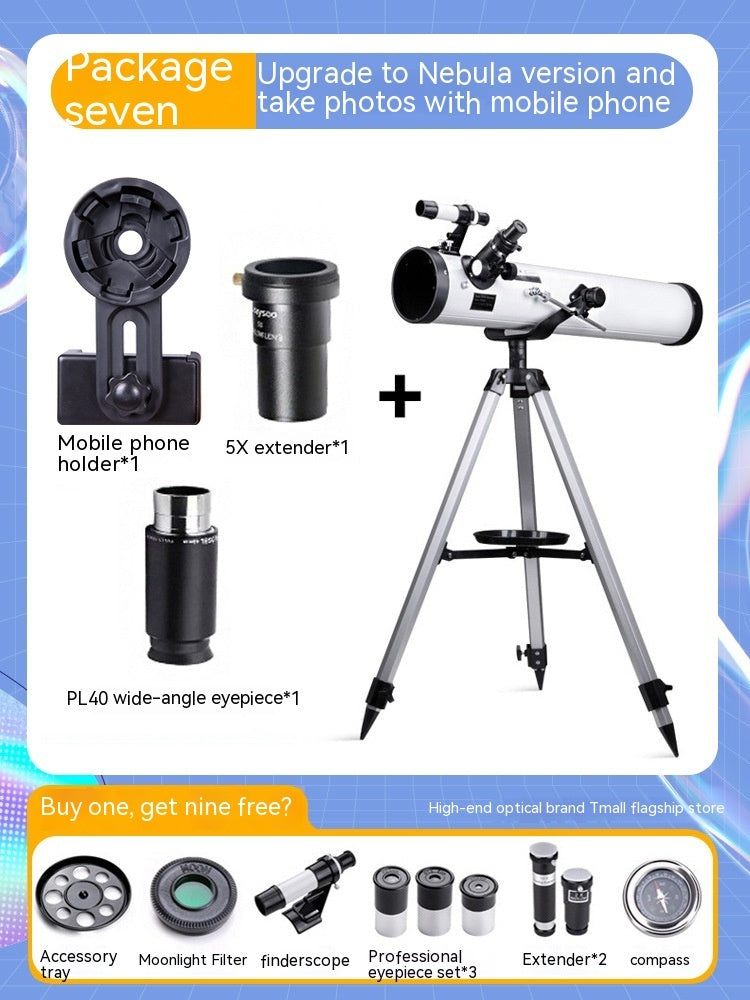 F76700 Star Viewing Large Caliber Professional High Magnification Telescope
